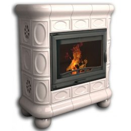 Каминная облицовка КимрПечь Медальон пристенная Белый